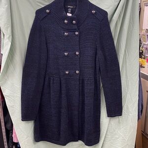 Style & Co Navy Double-Breasted Coat Woman Size 1X